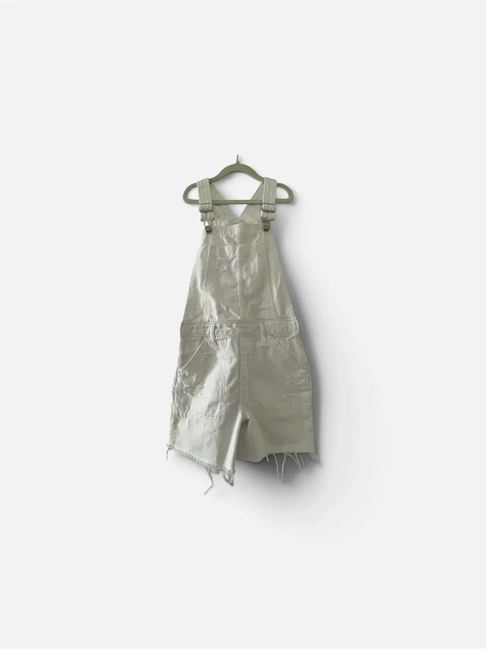 GAP White Cargo Overalls Pants